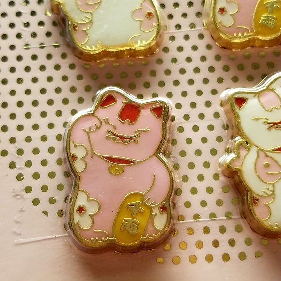 SUPER CUTE Kitty Magnets - Set of 4 - Pink & White - Picture 2 of 3